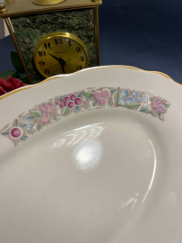 Блюдо сервировочное овальной формы Коростенский ФЗ 1962-1972гг. Фарфор, деколь, перламутр. Винтаж. Картинка 2